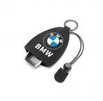 Keychain for remote control and car keys of fabric for BMW cars - PM200 - Black