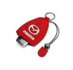Keychain for remote control and car keys of fabric for Mazda cars - PM200 - Red
