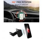 ⁦حامل موبايل مغناطيسي للسيارة يركب في فتحة التكييف متوافق مع جميع الأجهزة - RH100 - اسود⁩ - الصورة ⁦3⁩