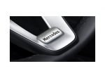 Mercedes Steering Wheel Emblem  For Mercedes New C Class 2016-2019 ( short )  / Silver Color - Image 3