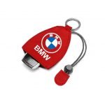 Keychain for remote control and car keys of fabric for BMW cars - PM200 - Red