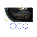 Cover for car seat adjustment button For Mercedes GLA 2016-2019 / Blue Color ( 3 Pieces )