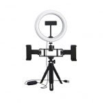 Desktop Stand for Live Stream 360 Degree Rotated LED Ring Light With 3 Mobile Holders - UN-207