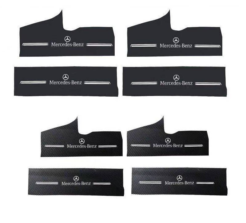 dfgfd دواسة عتبة السيارة الداخلية مصنوعة من الجلد لمرسيدس A Class 2020 ( 4 قطع ) - الصورة 1