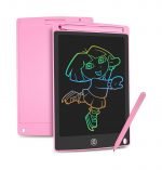 سبورة رقمية الكترونية للرسم والكتابة بشاشة ال سي دي 12 انش مع قلم ومسح ذاتي بضغطة واحده / لون وردي