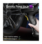 ⁦منفاخ هواء مزود بكشاف اضاءة – لاطارات السيارات والدراجات والكرات و الاطواق العائمة يعمل علي ولاعة السيارة أو البطارية 120W – 11.1 V / CZK3665⁩ - الصورة ⁦2⁩