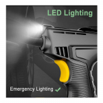 ⁦منفاخ هواء مزود بكشاف اضاءة – لاطارات السيارات والدراجات والكرات و الاطواق العائمة يعمل علي ولاعة السيارة أو البطارية 120W – 11.1 V / CZK3665⁩ - الصورة ⁦5⁩