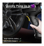 ⁦منفاخ هواء مزود بكشاف اضاءة – لاطارات السيارات والدراجات والكرات و الاطواق العائمة يعمل علي ولاعة السيارة أو البطارية 120W – 11.1 V / CZK3665⁩ - الصورة ⁦6⁩