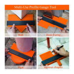 ⁦مسطرة قياس كونتور لقياس الزوايا والأماكن التي التي يصعب الوصول اليها مقاس 25سم * 9سم  / لون برتقالي⁩ - الصورة ⁦2⁩