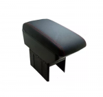 كونسولة جلد بها مسند يد للسيارة بمستويين لراحة اليد أثناء القيادة و لتخزين الأغراض وتحتوي علي خمس مخارج (يو اس بي ) مناسبة لجميع السيارات / موديل  CON-05 - لون اسود X خط احمر