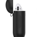 Wireless Charging Headset Smart Case Cover For Apple AirPods - Black Color
