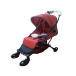 Baby Stroller Easily foldable baby stroller with four wheel wide base - A8188JL - Red