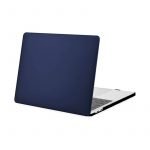 غطاء حماية فائق النحافة صلب متوافق مع أجهزة الماك بوك نيو برو 15 إنش A1286 / لون ازرق غامق * اسود