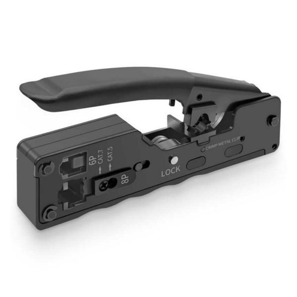 Cable Crimping Tool with Built-in Wire Cutter - RJ45 - CAT5 - CAT6 - CAT7 / HT-7088 - Black Color