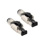 ⁦طقم RJ45 - CAT6 عدد 1 قطعة معدن عالي الجودة / موديل VTX2 - لون اسود⁩ - الصورة ⁦5⁩