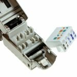 ⁦طقم RJ45 - CAT6 عدد 1 قطعة معدن عالي الجودة / موديل VTX2 - لون اسود⁩ - الصورة ⁦2⁩