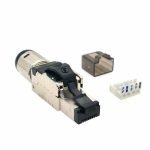 ⁦طقم RJ45 - CAT6 عدد 1 قطعة معدن عالي الجودة / موديل VTX2 - لون اسود⁩ - الصورة ⁦3⁩