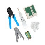 A kit consisting of 24 integrated pieces for easy connection of networks, internet cables and telephones / Model TBC400