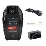 Smart key for cars that operate with a fingerprint only - equipped with a high-quality LCD screen to control the main functions of the car from the inside / Model TK800