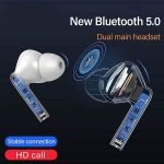 ThinkPlus Bluetooth 5.0 Touch Air Pods with HD Microphone. 250 mAh battery. HD stereo sound / Model XT90 - Black Color - Image 2