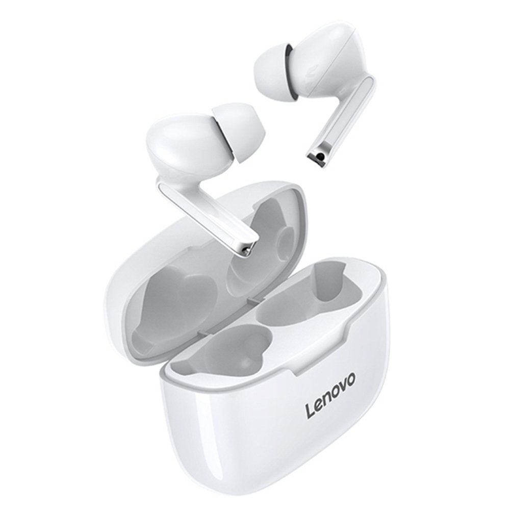 as54d564sa56d4s5a64 ThinkPlus Bluetooth 5.0 Touch Air Pods with HD Microphone. 250 mAh battery. HD stereo sound / Model XT90 - White Color - Image 1