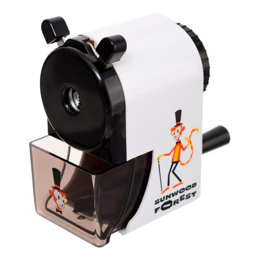 ds5f64ds56fv4d564xc5v6 Pencil Sharpener manual for Office Home School Classroom Kids Adjustable Pencil Sharpener / Model F30 - White * Black Color - Image 1