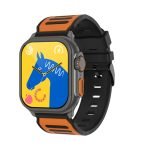 ساعة سمارت الترا  تعمل باللمس شاشة 1.96 بوصة HD عالية الدقة مزود بتقنية NFC ومقاومة للماء / موديل DV02 - لون اسود