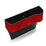 Multi-functional car seat side organizer suitable for all models and types of cars (One Piece) / JJG100 - Glossy Red Carbon Color