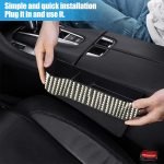 ⁦منظم جانبي لمقعد السيارة متعدد الوظائف مناسب لجميع موديلات وانواع السيارات ( قطعة واحدة ) / JJG100 - لون فضي كاربون لامع⁩ - الصورة ⁦2⁩