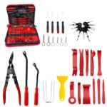 A set of tools for dismantling, repairing and installing dashboard / 38 Pieces - Red Color