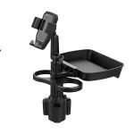 Car cup holder with holder Mobile & a detachable rotating food tray in addition to 2 small cup slots and a large cup slot / Model CUP-B06 - Image 4