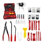 مجموعة ادوات فك واصلاح وتركيب تابلوه السيارة باللون الاحمر / 145 قطعة