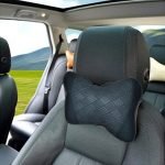 2 Pieces Head and Neck Rest Made of High Quality Leather - Model AM-06 / Black Color - Image 5