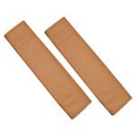 2 pieces of leather car seat belt cover, suitable for all cars / Model GTC200 - Brown Color