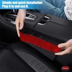 ⁦منظم جانبي لمقعد السيارة متعدد الوظائف مناسب لجميع موديلات وانواع السيارات ( قطعة واحدة ) / JJG100 - لون احمر كاربون لامع⁩ - الصورة ⁦3⁩