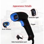 2D Wired barcode scanner high-quality  to read all types of barcodes & QR, works via a USB connection / Model CQH20 - Image 3