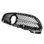 Car front grille compatible with Mercedes CW206 Model 2021 / Diamond Glossy Black Chrome  Color