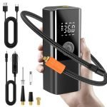 Portable wireless air blower and pump, works without connections, “Wireless & Car Lighter ”, capacity 100 watts, equipped with a double battery 4000 mAh / Model CZK-3690 - Image 4
