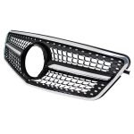 Car front grille compatible with Mercedes E W212 Model 2009 - 2013 / Diamond Black Color