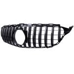 Car front grille compatible with Mercedes CW205 Model 2015-2018 GT Without Camera Hole / Chrome Color