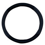 Leather car steering wheel cover, compatible with all car models / Model BN10 - Black Color