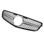 Car front grille compatible with Mercedes CW204 Model 2008-2014 / Diamond Full Black Color