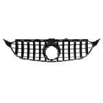Car front grille compatible with Mercedes CW205 Model 2019 - 2021 GT Without Camera Hole / Chrome  Color - Image 2