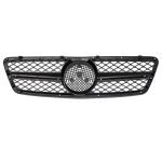 Car front grille compatible with Mercedes CW203 From Model 2002 to 2006  / Black With Chrome Color - Image 3