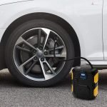 An air inflator with a light bulb for car tires, bicycles, balls, and floating hoops that works through the car lighter / Model YY-3609 - Image 6