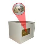 ⁦اوكا خزنة نقود فندقية ديجيتال الكترونية مقاومة للحريق والسرقة مع قفل مركب - وزن 9.5 كجم / موديل OKA-3038⁩ - الصورة ⁦3⁩