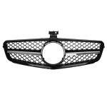 Car front grille compatible with Mercedes CW204 Model 2008-2014 AMG / Black With Chrome Color - Image 3