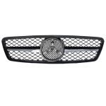 Car front grille compatible with Mercedes CW203 From Model 2002 to 2006  / Black With Chrome Color - Image 2