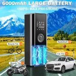 Portable wireless air blower and pump, works without connections, “Wireless & Car Lighter ”, capacity 100 watts, equipped with a double battery 4000 mAh / Model CZK-3690 - Image 5