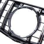 Car front grille compatible with Mercedes CW204 From Model 2008 to 2014 GT / Black With Chrome Color - Image 6